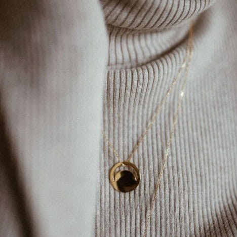 Naszyjnik Księżyc/Słońce - złoty