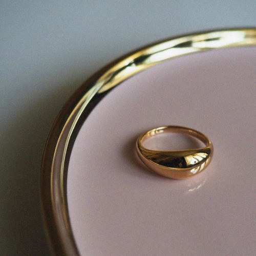 Pierścionek Bean złocony