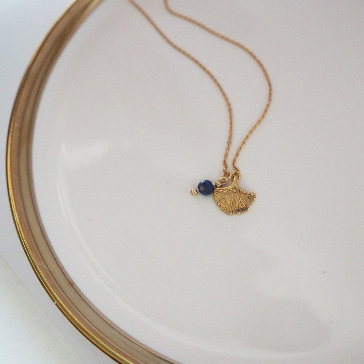 Naszyjnik Lapis Lazuli&Miłorząb
