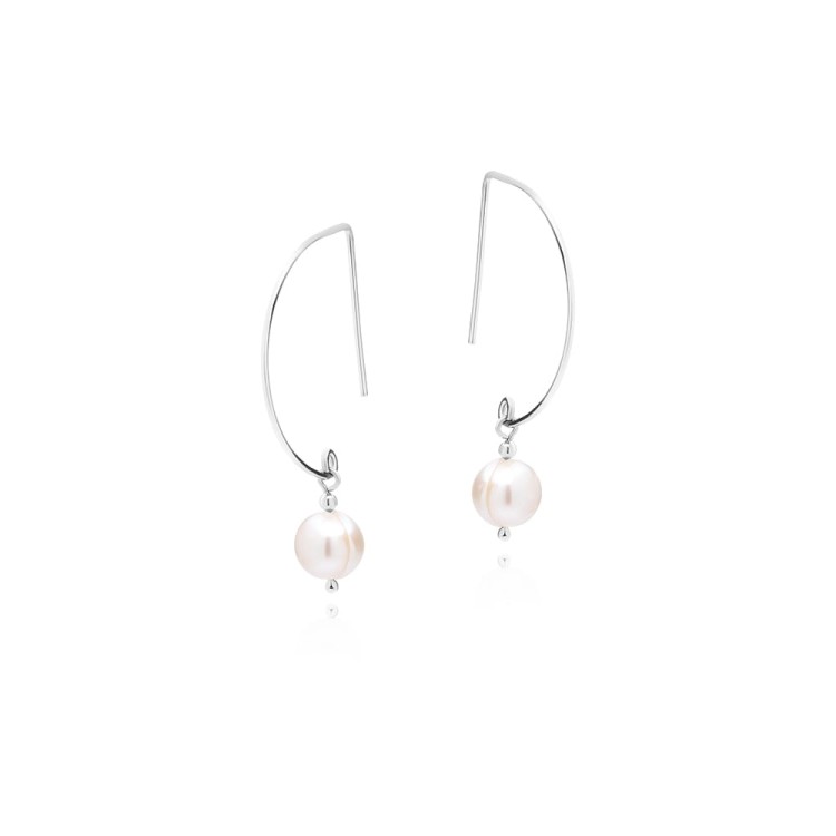 Kolczyki srebrne STAY SIMPLE No. 21 z perłą