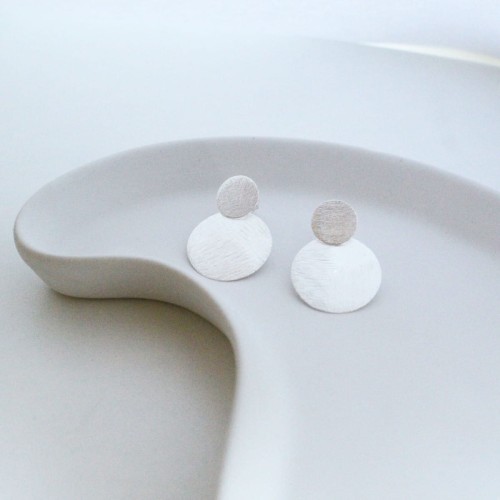 Kolczyki Koła Szczotkowane | Srebro 925 | Stay Simple no.27