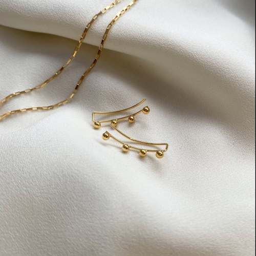 Kolczyki nausznice kuleczki