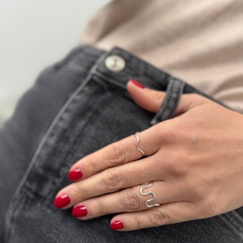 Pierścionek srebrny Wave no. 2