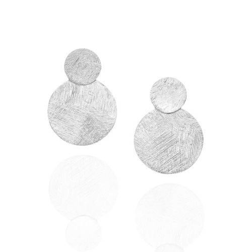 Kolczyki Koła Szczotkowane | Srebro 925 | Stay Simple no.27