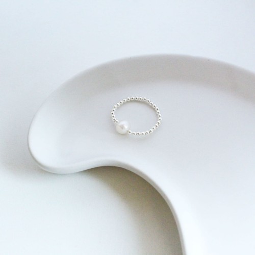 Pierścionek elastyczny - Perła