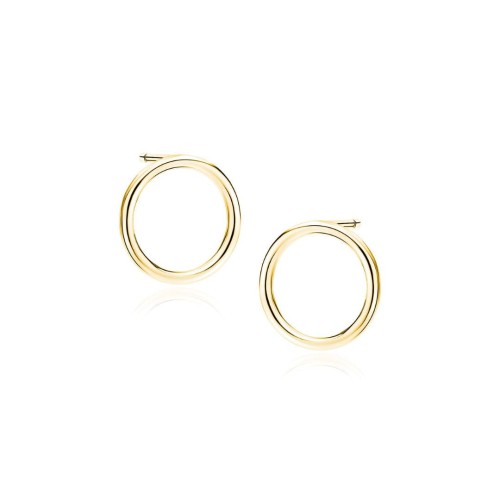 Kolczyki Koła Gładkie | Srebro Pozłacane.jpg