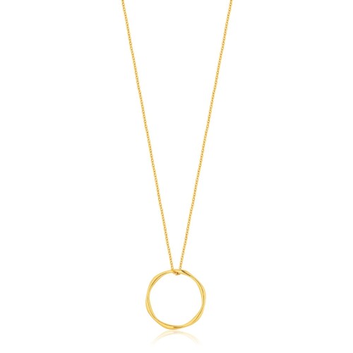 Naszyjnik koło nieregularne - złocone