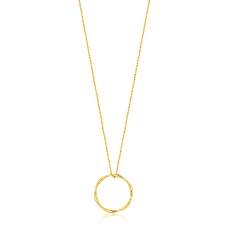 Naszyjnik koło nieregularne - złocone